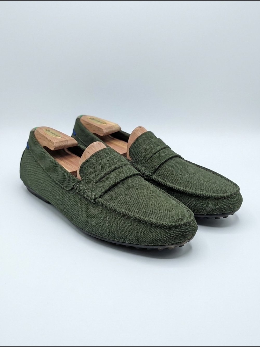 Rothy’s Men’s Driving Loafers Olive Green Size 11.5 Like New